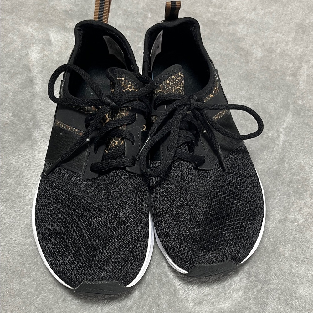 New Balance Black and Leopard Print Women's Sneakers